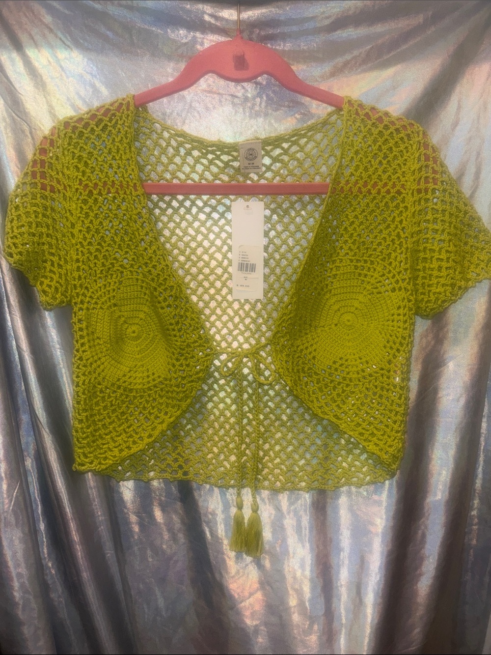 Urban Outfitters Lime Green Crochet Crop Top